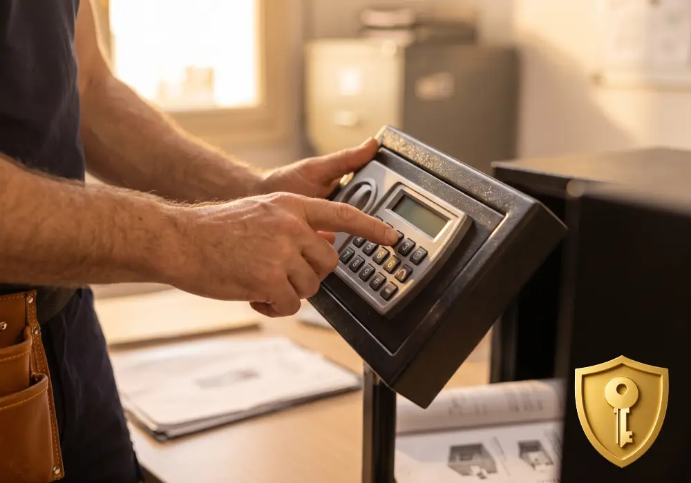 Caja fuerte electrónica con teclado revisada por Cerrajero KeySevilla en Sevilla