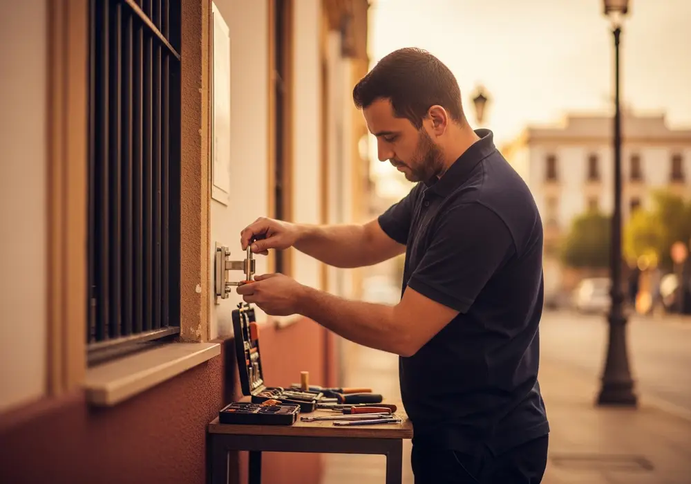 Cambio de cerradura completa en el casco urbano de Cantillana, Sevilla, realizado por Cerrajero KeySevilla